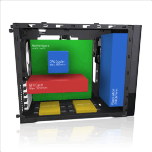 Fractal Design | NODE 804 | Side window | 2 - USB 3.0Audio in/outPower button with LED (white)HDD activity LED (white) | Black | Micro ATX - Image 13