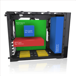 Fractal Design | NODE 804 | Side window | 2 - USB 3.0Audio in/outPower button with LED (white)HDD activity LED (white) | Black | Micro ATX - Image 7