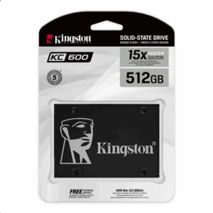 SSD|KINGSTON|KC600|512GB|SATA 3.0|TLC|Write speed 520 MBytes/sec|Read speed 550 MBytes/sec|2,5"|TBW 300 TB|MTBF 1000000 hours|SKC600/512G - Image 2