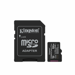 Kingston Canvas Select Plus | 64 GB | microSD | Flash memory class Class 10, UHS-I, U1/U3, video class 10/30, A1