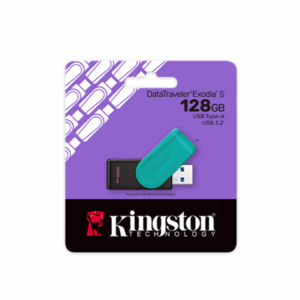 Kingston USB Flash Drive | DataTraveler Exodia S | 128 GB | USB 3.2 Gen 1 | Black/Turquoise - Image 3
