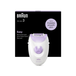 Braun Epilator | SE3-000 Silk épil 3 | Number of power levels 2 | White/Purple - Image 3