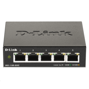 D-Link | Smart Managed Switch | DGS-1100-05V2/E | Managed L2 | Rackmountable | Gigabit Ethernet (copper) ports quantity 5