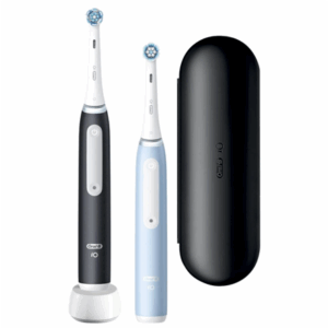 Oral-B | Electric Toothbrush Duo Pack | iO3 Series | Rechargeable | For adults | Number of brush heads included 2 | Number of teeth brushing modes 3 | Matt Black/Ice Blue