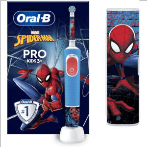 Oral-B | Electric Toothbrush with Travel Case | Vitality PRO Kids Spiderman | Rechargeable | For children | Number of brush heads included 1 | Number of teeth brushing modes 2 | Blue - Image 2