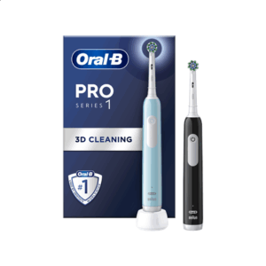 Oral-B | Electric Toothbrush | Pro Series 1 Duo | Rechargeable | For adults | Number of brush heads included 2 | Number of teeth brushing modes 3 | Blue/Black - Image 3