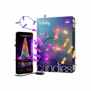 Twinkly Candies 100 Candle-shaped RGB LEDs, Clear Wire, USB-C - Image 2
