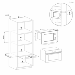 Candy Microwave oven | CA38FL7N20WXB | Built-in | 20 L | 750 W | Grill | Black - Image 7