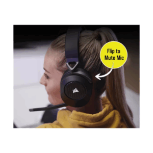 Corsair | Gaming Headset | HS65 | Wireless | Over-Ear | Microphone | Wireless | Carbon - Image 9