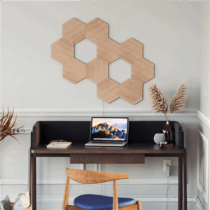 Nanoleaf | Elements Wood Look Hexagons Expansion Pack (3 panels) | Cool White + Warm White - Image 5