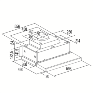 CATA Hood | TFH 6830 GBK | Telescopic | Energy efficiency class A+++ | Width 60 cm | 795 m³/h | Electronic | LED | Black Glass - Image 6