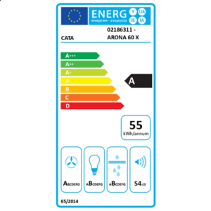 CATA Hood | ARONA 60 X | Canopy | Energy efficiency class A | Width 59.5 cm | 766 m³/h | Electronic | LED | Inox - Image 4