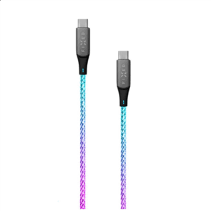 Fixed | Glowing Charging Cable USB-C/USB-C, PD support, Rainbow | FIXDLED-CC-RA - Image 2