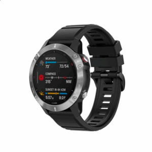 Fixed | Silicone Strap for Garmin QuickFit 22mm | Black - Image 4