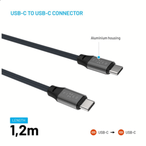 Fixed | Magnetic Braided Cable USB-C/USB-C, USB 2.0, Gray | FIXDBM-CC12-GR - Image 3