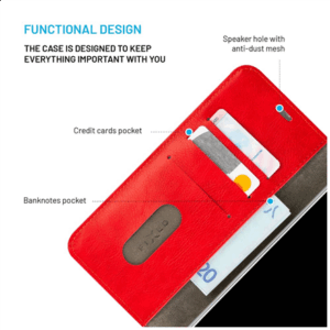 Fixed Opus | Book Case | Samsung | Galaxy A36 5G/A56 5G | Leather | Red - Image 4