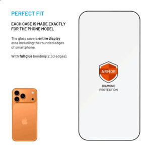 Fixed Screen protector | Apple | iPhone 17 Pro Max | Tempered glass | Black | Armor with Anti-dust applicator and AR layer - Image 4