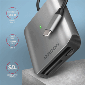 MEMORY READER USB-C 3-SLOT/SD/MICROSD/CF CRE-S3C AXAGON - Image 3