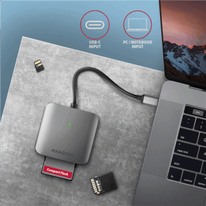 MEMORY READER USB-C 3-SLOT/SD/MICROSD/CF CRE-S3C AXAGON - Image 6