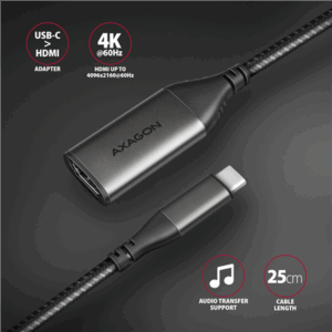 CABLE USB-C TO HDMI 0.25M/RVC-HI2M AXAGON - Image 3