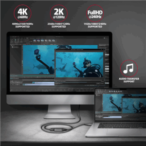 CABLE USB-C TO HDMI 0.25M/RVC-HI2M AXAGON - Image 6