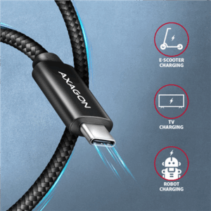 CABLE USB-C TO USB-C 3M 240W/BRAID BLK BUCM2-CM30AB AXAGON - Image 7