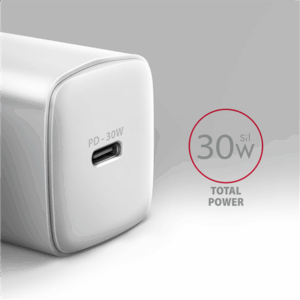 MOBILE CHARGER WALL USB-C 30W/1PORT WHITE ACU-PD30W AXAGON - Image 3