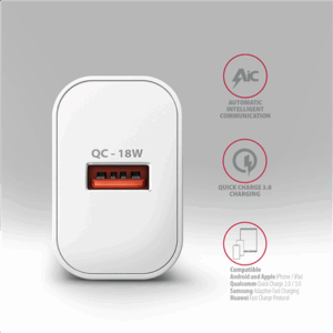 MOBILE CHARGER WALL USB 18W/1PORT WHITE ACU-QC18W AXAGON - Image 5