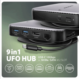 NB ACC DOCKING STATION/NVME/SATA 9IN1 HMC-UFO AXAGON - Image 3