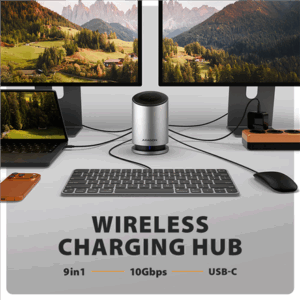 I/O HUB USB-C 9IN1 WRL/0.6M HMC-WL9 AXAGON - Image 5