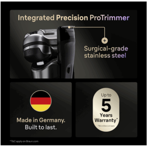 Braun Shaver | 9600s Series 9 PRO | Operating time (max) 60 min | Wet & Dry | Lithium Ion | Black - Image 8