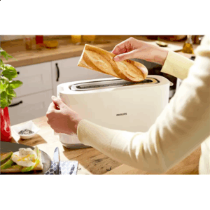 Philips | Toaster | HD2590/00 Daily Collection | Power 870-1030 W | Number of slots 2 | Housing material Plastic | White - Image 5