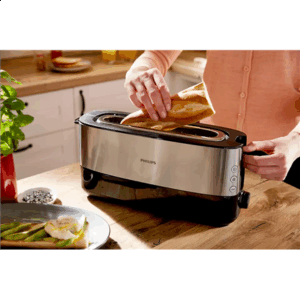Philips | Toaster | HD2692/90 Viva Collection | Power 950 W | Number of slots 2 | Housing material Metal/Plastic | Black - Image 5