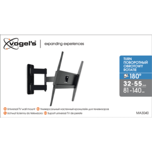 Vogels | Wall mount | MA3040-A1 | Full Motion | 32-65 " | Maximum weight (capacity) 25 kg | Black - Image 7