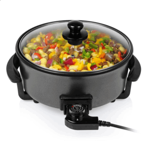 Tristar | Multifunctional grill pan XL | PZ-9135 | Diameter 30 cm | Grill | 1500 W | Lid included | Fixed handle | Black - Image 2