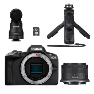 Canon | EOS R50 + RF-S 18-45mm CREATOR KIT (SIP) | Megapixel 24.2 MP | Image stabilizer | ISO sensitivity (max) 32000 | Display diagonal 2.95 " | Wi-Fi | Video recording | Automatic, manual | CMOS | Black