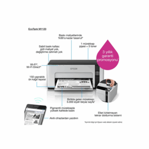 Epson | EcoTank M1120 | Inkjet | Mono | Standard | Wi-Fi | Grey - Image 12