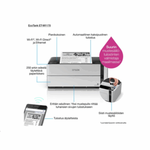 Epson | EcoTank M1170 | Inkjet | Mono | Inkjet Printer | Wi-Fi | White - Image 9