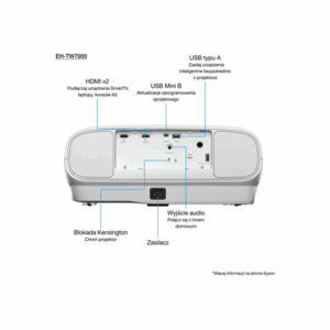 Epson | EH-TW7000 | 3000 ANSI lumens | 40.000:1 | White | Lamp warranty 12 month(s) - Image 11