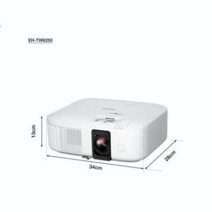 Epson | EH-TW6250 | 4K PRO-UHD 3840 x 2160 (2 x 1920 x 1080) | 2800 ANSI lumens | White | Lamp warranty 12 month(s) | Wi-Fi - Image 10