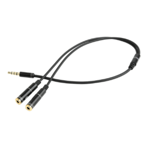 Gembird !Adapter audio microphon 3.5mm mini Jack/4PIN/0. garso kabelis 0,2 m 2 x 3.5mm Juoda - Image 6