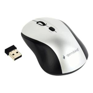 Gembird | Optical Mouse | MUSW-4B-02-BS | Wireless | USB | Black/silver - Image 2