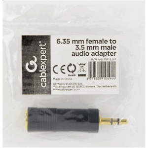 Cablexpert 6.35 mm female to 3.5 mm male audio adapter | A-6.35F-3.5M - Image 3
