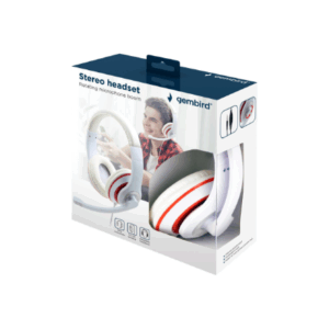 Gembird | Stereo Headset | MHS 03 WTRD | 3.5 mm | White with Red Ring | Headset - Image 5