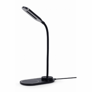 Gembird TA-WPC10-LED-01 Desk lamp with wireless charger, Black | Cold white, warm white, natural 2893-7072 K | Phone or tablet with built-in Qi wireless charging - Image 2