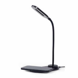 Gembird TA-WPC10-LED-01 Desk lamp with wireless charger, Black | Cold white, warm white, natural 2893-7072 K | Phone or tablet with built-in Qi wireless charging - Image 3