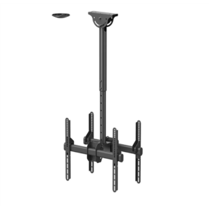 Neomounts NM-C440DBLACK Dual monitor/TV mount ceiling | Adjustable Height, Rotate, Tilt, Swivel | 32-60 " | Maximum weight (capacity) 45 kg | Black - Image 2