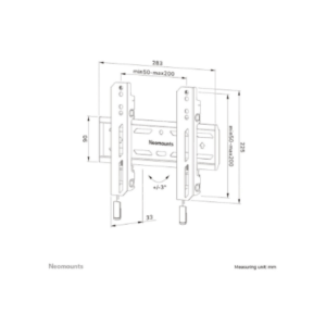 Neomounts Wall mount | WL30S-850BL12 TV mount | Micro adjustment | 24-65 " | Maximum weight (capacity) 40 kg | Black - Image 7