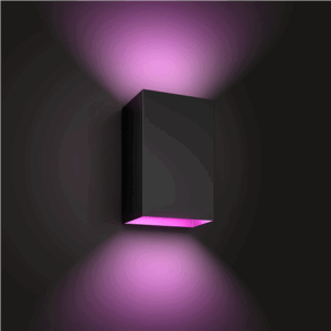 Philips Hue WCA Resonate Outdoor Wall Lantern, Black | 8 W | 2000-6500 Hue White Colour Ambiance - Image 5