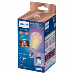 Philips Smart Philips Smart WiFi Filament Clear ST64 RGB | E27 | 6.3 W | Full colour - Image 3